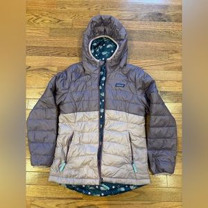 Girls Patagonia down reversible jacket, size 12
